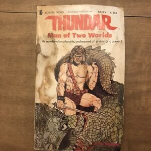 Thundar Man of Two Worlds Paperback Book by John Bloodstone Leisure Books 1971